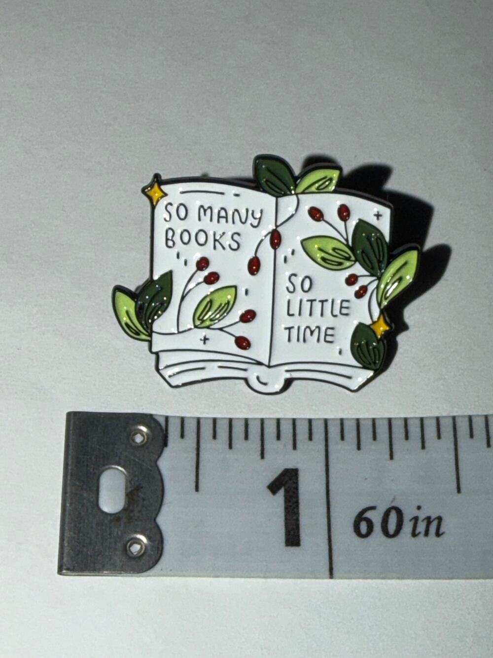 So Many Books, So Little Time Read Pin Brooch